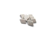 Angle Cut Triangle Shaped Ceramic Tumbling Media, Medium Cut, RockRidge, 50 lb bag